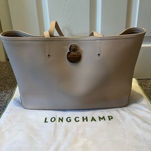 Longchamp Cavalcade Soft Pink Leather Tote